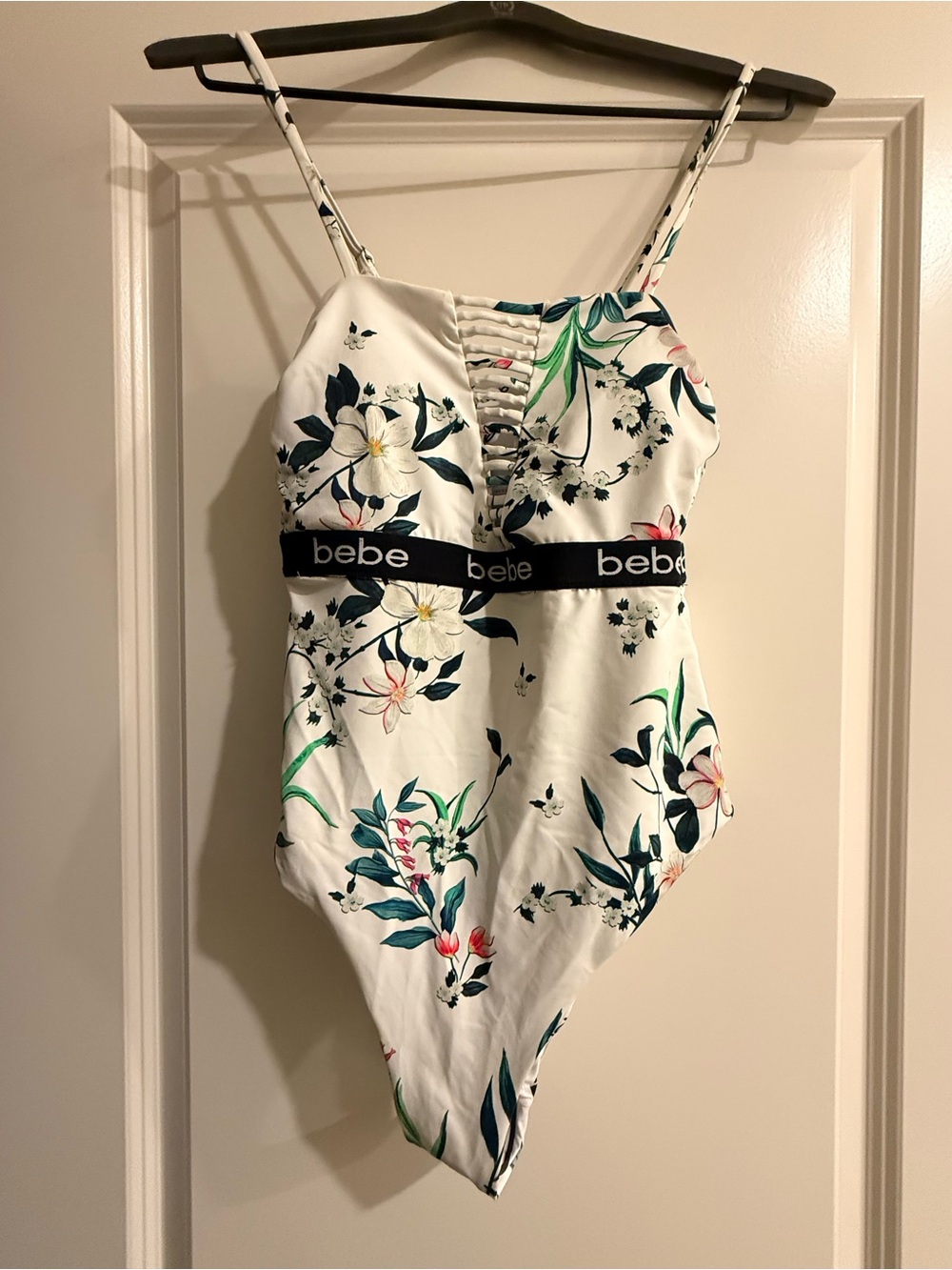 Bebe Floral One Piece Swimsuit NWT Size Small